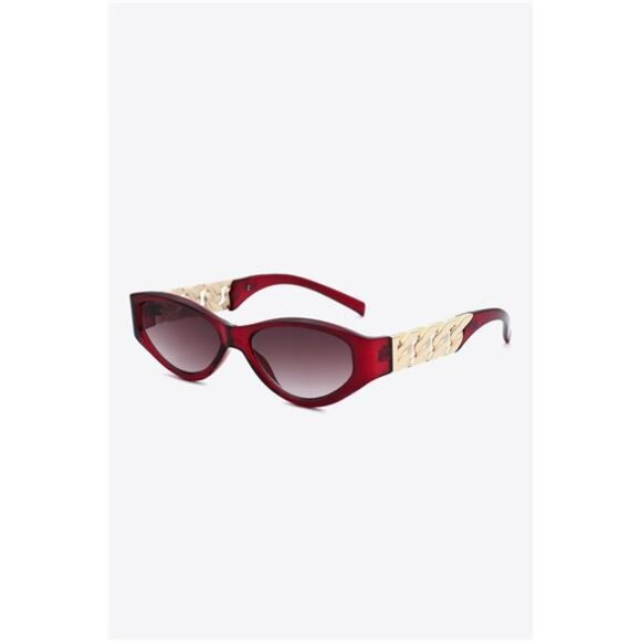 Chain Detail Temple Cat Eye Sunglasses - Picture 5 of 16